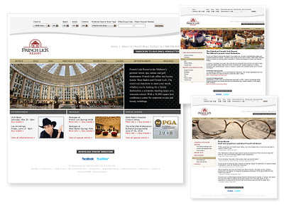 French Lick Website (first iteration) graphic design illustration ui ux web design