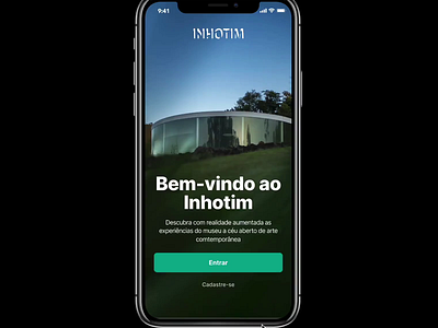 Inhotim app using AR ar augmented reality belo horizonte inhotim interface museum realidade aumentada ui ux