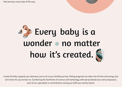 Create Fertility Website branding clinic branding fertility fertility branding fertility website graphic design ui ui design ux design web design website design womens health website