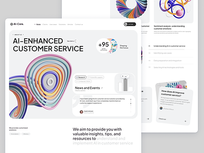 AI Care - Customer Service Landing page agency ai chatbot ai landing page ai platform ai startup call center customer customer satisfaction customer service customer support faq helpdesk landing page lead management recommendation system response sdr support team webdesign