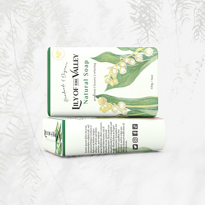 Lily of the valley Soap Packaging botanical design flower graphic design illustration packaging soap