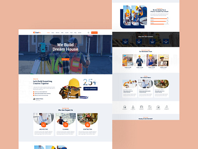 Construction Landing Page Design construction construction business construction landing page construction landing page design construction website construction website design dailyui landing page product design redesign ui uiux user experience user interface ux ux design visual design webdesign website design