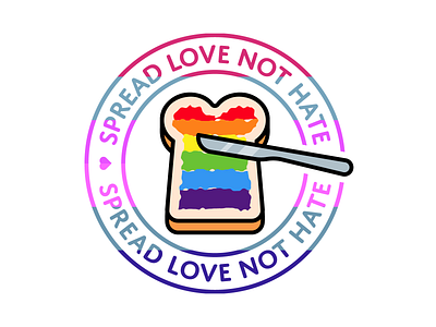 Day 28 Spread Love 🏳️‍🌈⁠ adobeillustrator art artwork design dribbble illustration love rainbow vector