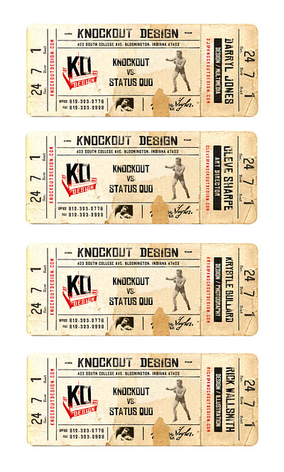 Knockout Design Business Cards branding design graphic design illustration logo typography vector