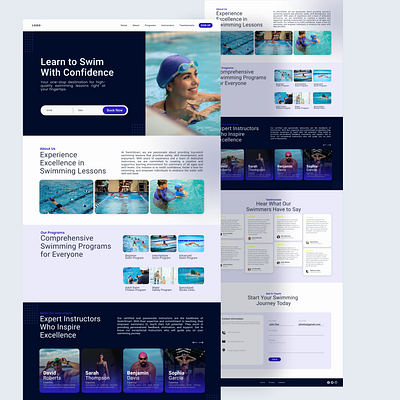 Swimsmart Landing Page design landingpage onepagesite ui uidesign ux website