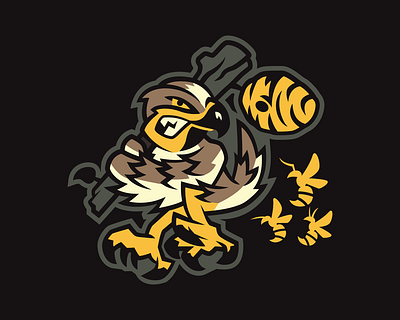 Buzz Off animal baseball baseballdesign bee bird branding buzzard design digital digitalart hive illustration logo sportsdesign sportslogo vector