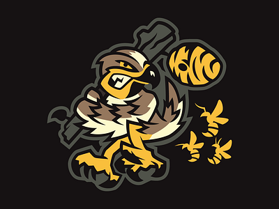 Buzz Off animal baseball baseballdesign bee bird branding buzzard design digital digitalart hive illustration logo sportsdesign sportslogo vector