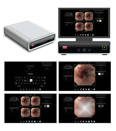 Hurricane Endoscopy Interface branding design graphic design illustration medical ui ux vector