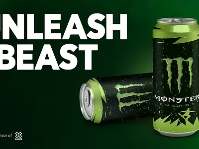 Monster Energy Ad Concept advertising graphic design minimalist social media