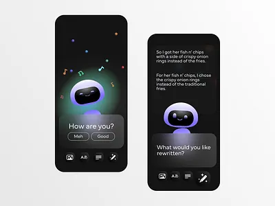 Fun Chatbot Concept animation app branding design graphic design illustration typography ui vector