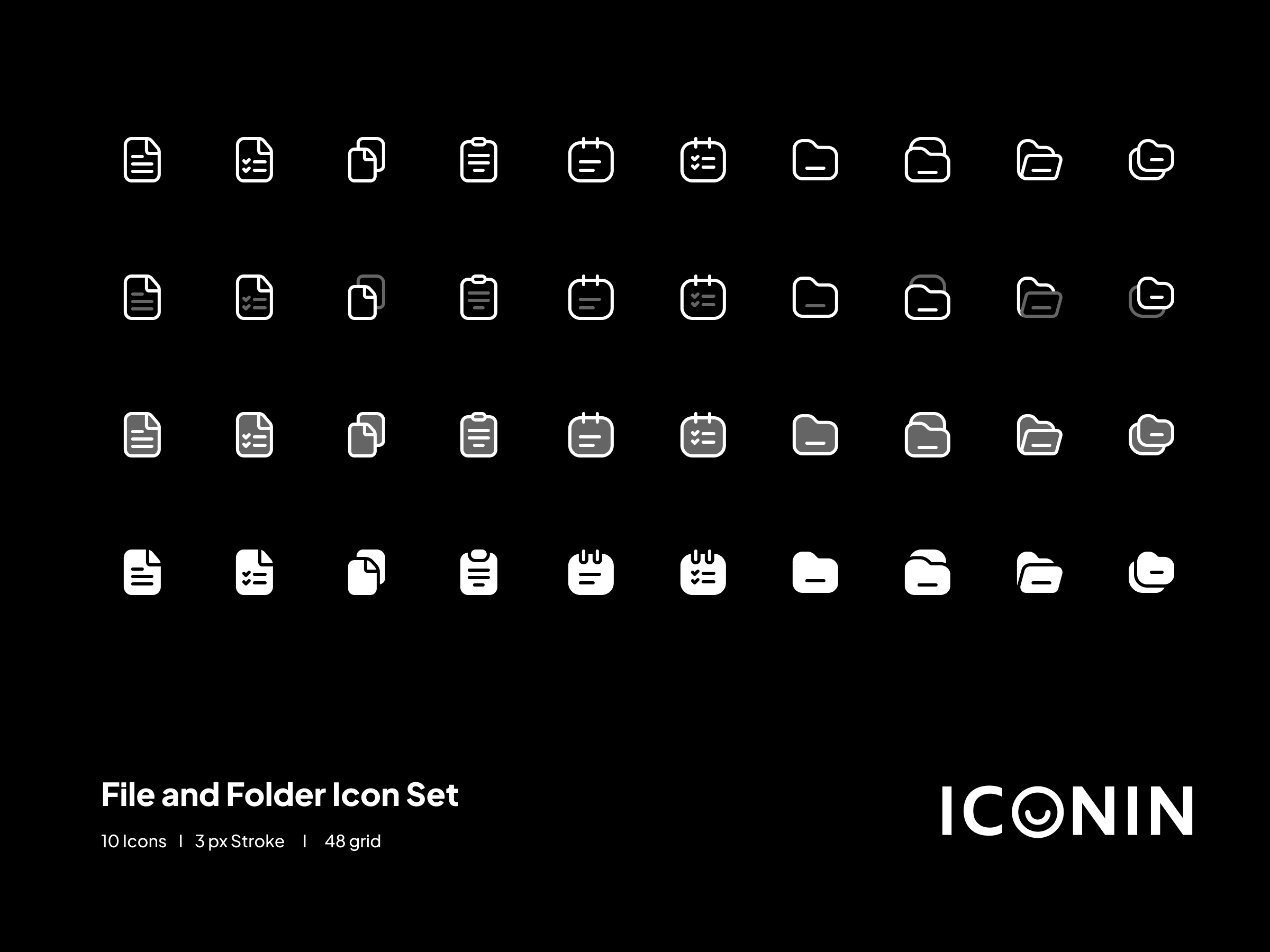 Iconin : File and folder Icon Set by Rizky Ramadhana 🌵 for Caraka on ...