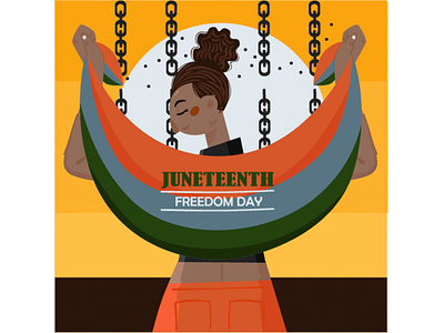 Juneteenth Celebration Illustration africa america celebration day federal flag freedom holiday illustration juneteenth liberation vector