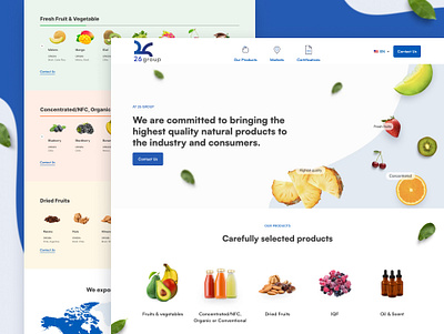Web design for fruit exporter exporter figma redesign ui ux uxui website design