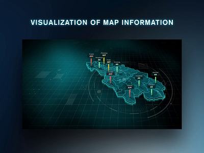 VISUALIZATION OF MAP INFORMATION 3d ae bigdata data visualization fui hud motion graphics ui visualization