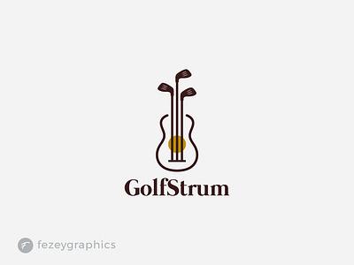 Golfstrum logo, guitar logo, golf logo artwork branding combination creative logo design golf golf logo graphic design guitar guitarlogo logo logo design minimalist logo modern logo monogram logo simple logo vector