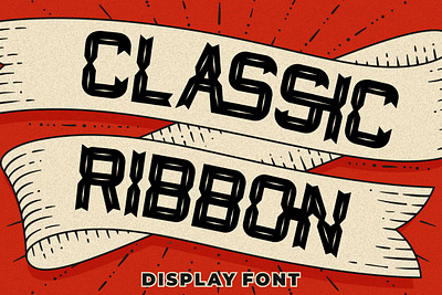 Free Display Font - Classic Ribbon typography font