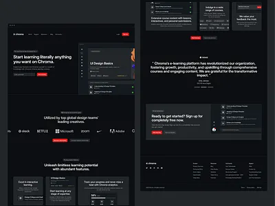 Chroma Landing Page app branding dark dark mode design font fullpage graphic design hero hero section illustration landing page logo mockup typography ui ux vector