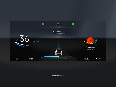 Dash board adas app car dash board design graphic design hmi interface music navigation speed ui ux