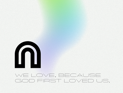 john 4:19 🖤 bible branding church churchscreen gay gradient lgbtq logo love loveislove ministry pride rainbow texture