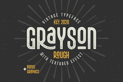 Grayson Rough font and Graphics app branding design graphic design illustration logo typography ui ux vector