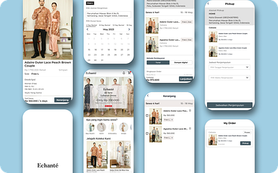 Echanté - Rental Clothes Mobile App bangkit graphic design rental clothes ui ux