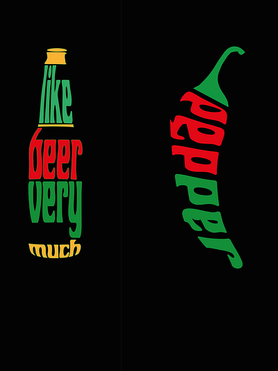 BEER AND PEPPER T-SHIRT DESIGN beer beer t shirt graphic design illustration t shirt t shirt design typography