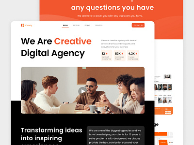 Creaty - Digital Agency Landing Page agency creative creative digital agency design digital agency illustration interface landing page ui ux website