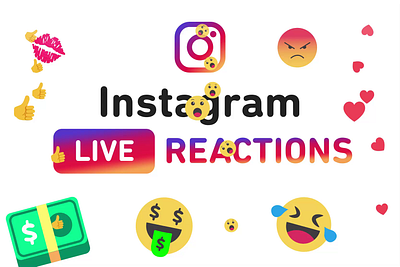 IG Live Streaming Reactions 2d after effects animated animated icon animation color design emoji emojis fun funny icons ig instagram live streaming motion graphics reactions share