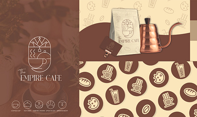 Cafe Logo and Branding cafe brand identithy cafe branding cafe line art logo cafe minimal logo empire cafe logo empire logo graphic design line art logo logo logo design minimal logo modern logo