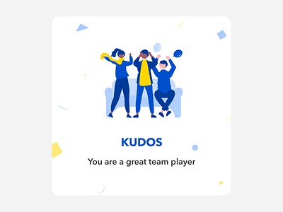 Kudos appreciation branding design graphic design group illustration kudos player team team player teamwork together vector visual