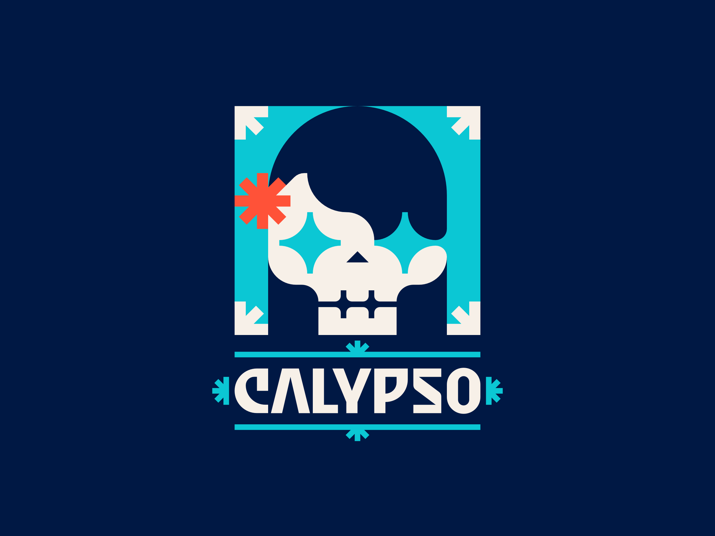 Calypso affinity designer branding calypso fairy tale female flower legend logo myth pirate sale scull sea vector woman