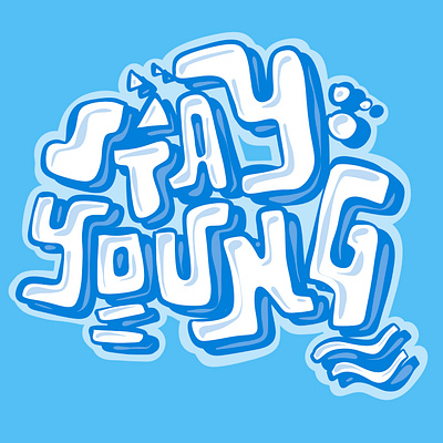 Stay young branding design drawing graphic design handstyle illustration kids lettering logo mindset procreate sketch stay typography young