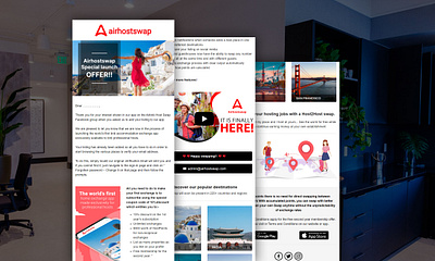Air Host Swap tourism app launch email email design email template html email newsletter newsletter template responsive email template