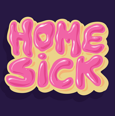 Homesick branding bubbles design draw graffiti graphic design homesick illustration lettering logo procreate sketch sticker typography