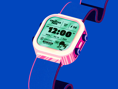 Creative Time future illustration illustrator the creative pain time vector watch