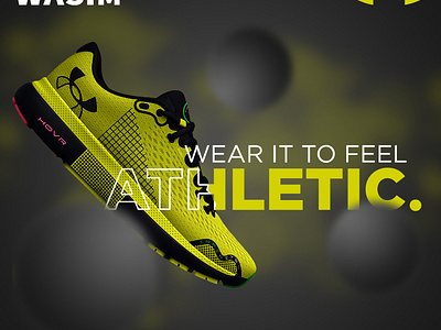 Sports Shoes Poster Design adobe photoshop branding design graphic design poster design sport design typography under armour