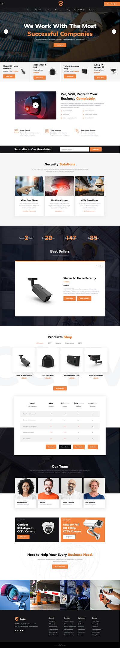 Complete a Cctv shop and security projects modern website responsive website responsive wordpress website wordpress wordpress design