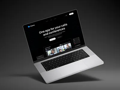 Visario - Landing page for the video conferencing platform clean landing page landing page design minimal product saas ui web design website website design
