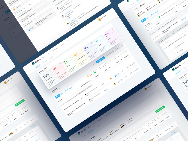 Vyaguta - Leapfrog's OKR Tracking System dashboard design erp erp software product design ur design ux design web design