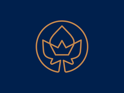 Grape leaf + Crown / 4 crown crown icon crown logo grape leaf hotel leaf leaf logo logo mark symbol