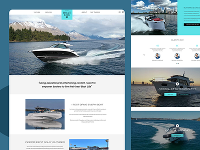 Boating Instructors Website Layout boating branding landing page landing page layout ui ui design ux web design website design