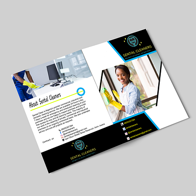 Brochure for Sental Cleaners branding brochure card cleaning company flier design graphic design social media