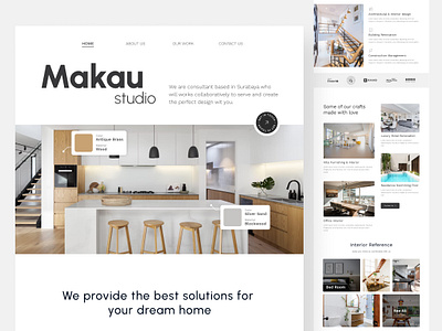 Makau Studio - Interior Design Landing Page design figma furniture interior landing page ui website