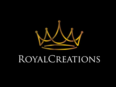 RoyalCreation brand brand design brand identity branding branding design creation creative crown design free logo design golden illustration logo logo design minimum royal vector