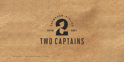 Two captains -showroom & atelier brand brandidentity branding design font identity illustration logo logotype ui