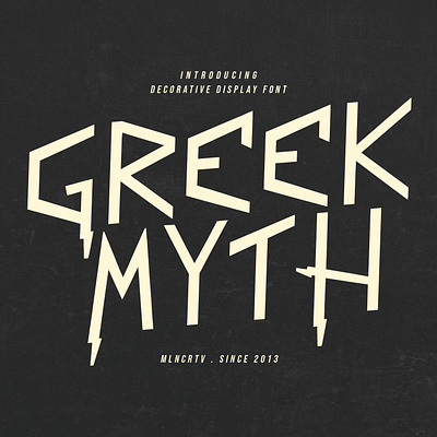 Greek Myth Decorative Display Font branding design font fonts graphic design logo nostalgic