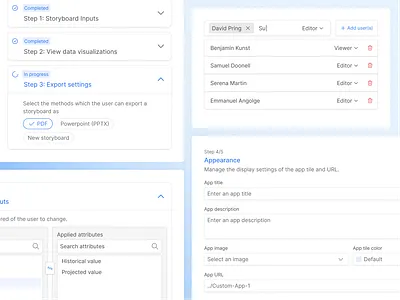 Modal step exploration attributes change chip filter modal product design progress swap tab tag ui users ux