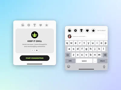 Onboarding - Keyboard Takeover avatar card coach composer custom fitness ios keyboard meditation mobile onboarding ui wellness yoga