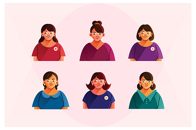 Mother Character Avatar Set women