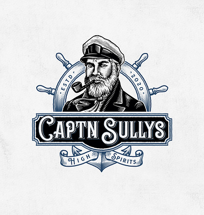 Captain Sullys branding graphic design illustration logo mermaid engraving motion graphics spirits vector